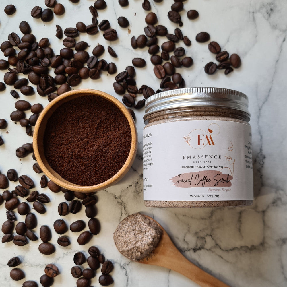 coffee exfoliating scrub for face - natural facial scrub