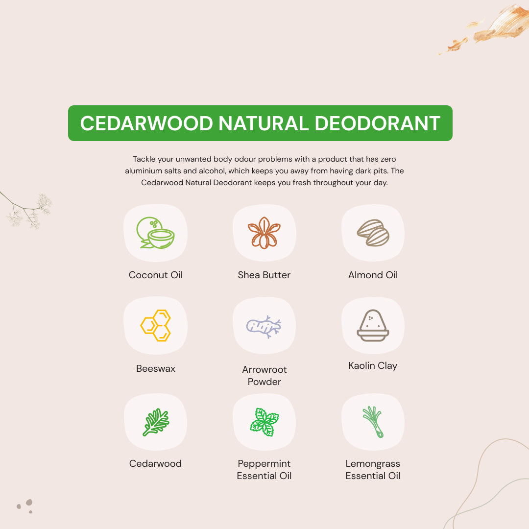 Cedarwood Natural Deodorant