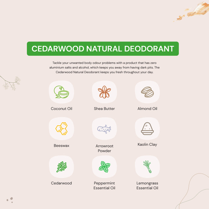 Cedarwood Natural Deodorant