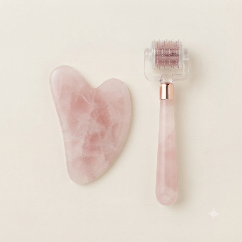 Rose Quartz Gua Sha - Facial Massage Tool