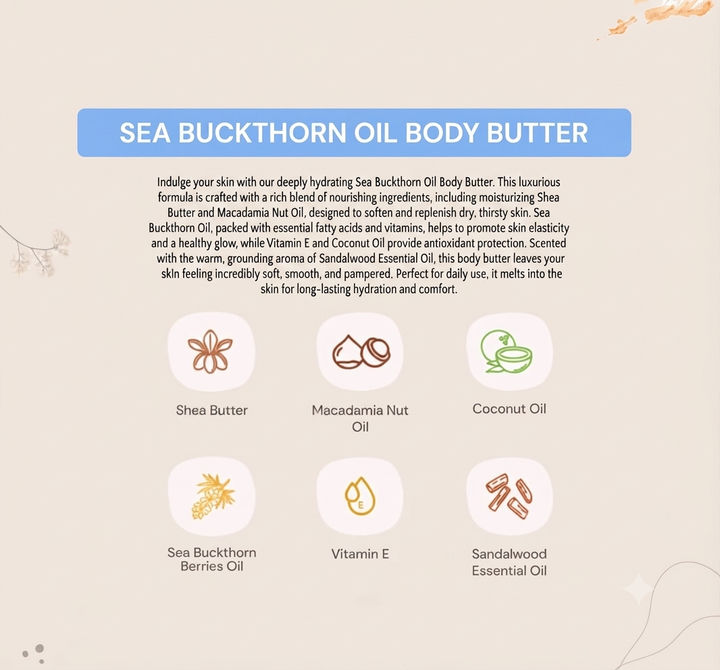 Nourishing Body Butter with Sea Buckthorn Oil – 200g